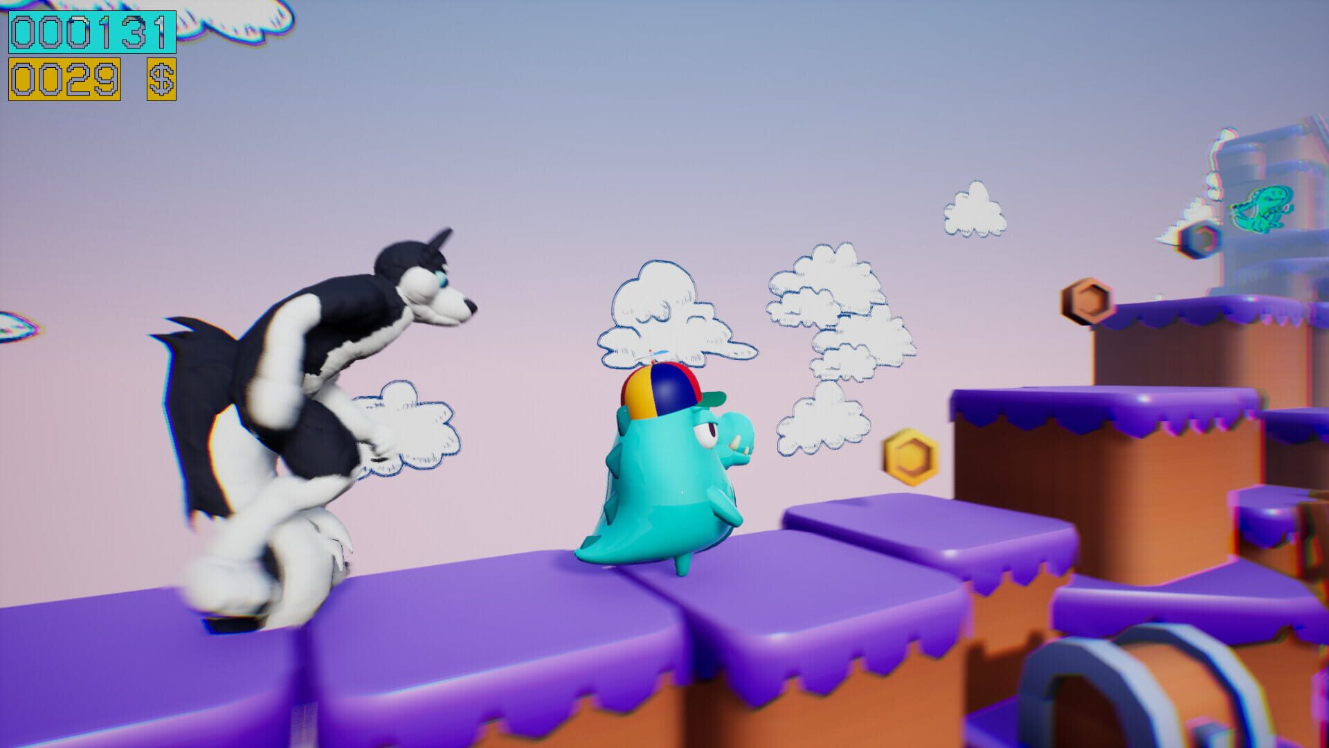 Screenshot for Dino Running from a Furry: Gamesforfarm