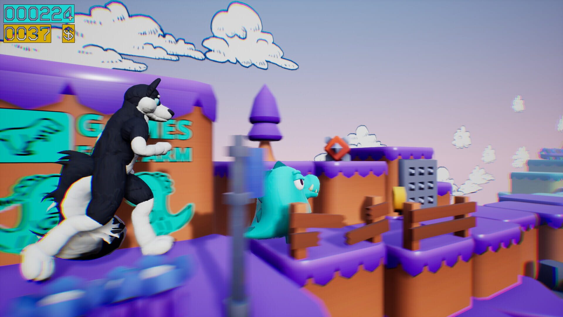 Screenshot for Dino Running from a Furry: Gamesforfarm