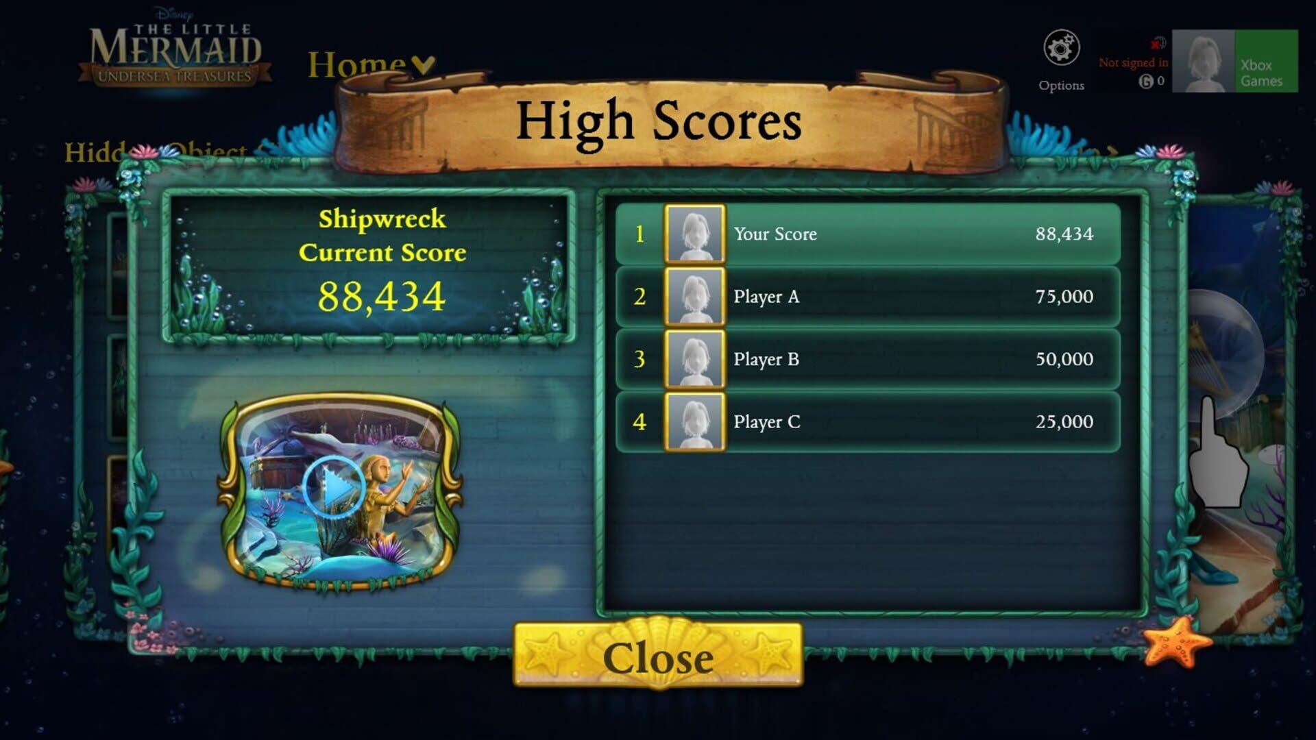 Screenshot for Disney The Little Mermaid: Undersea Treasures!