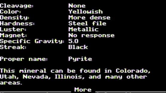 Screenshot for Murphy's Minerals