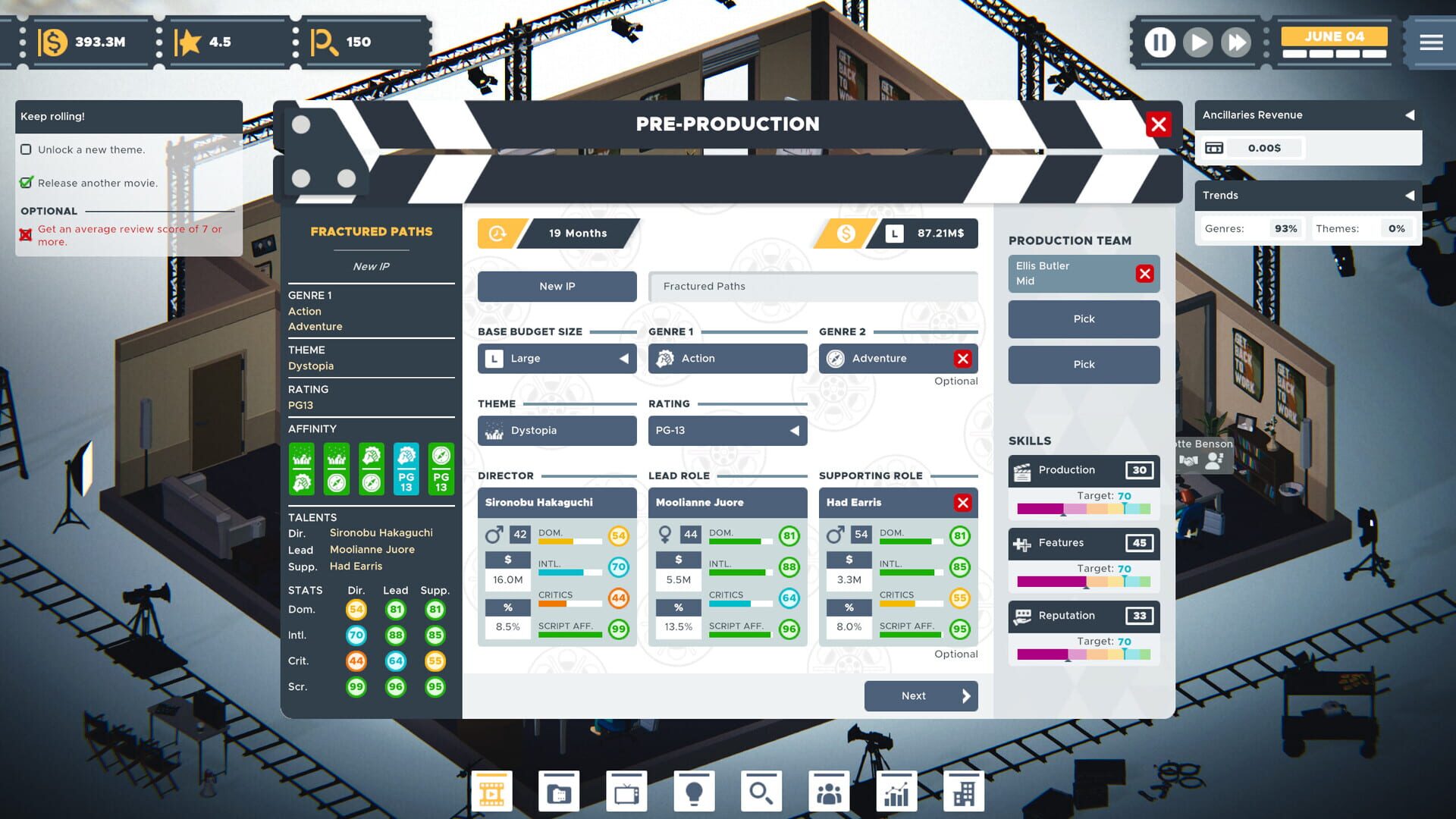 Screenshot for The Executive: Movie Industry Tycoon