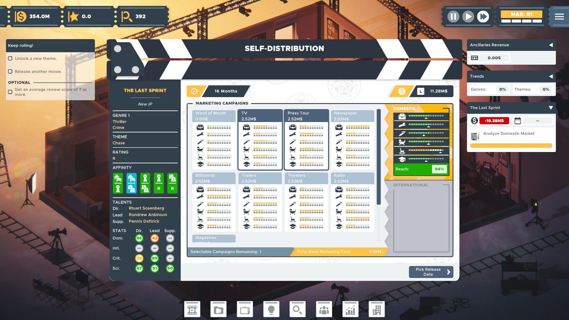 Screenshot for The Executive: Movie Industry Tycoon