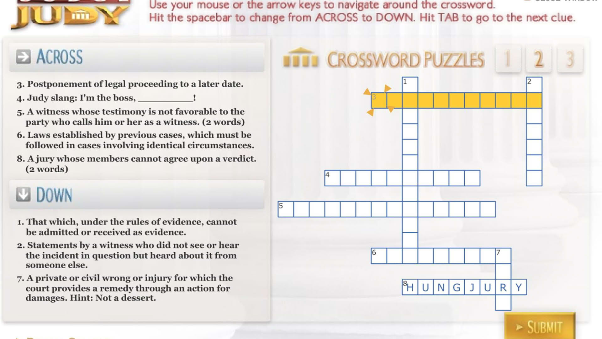 Screenshot for Judge Judy: Crossword Puzzles