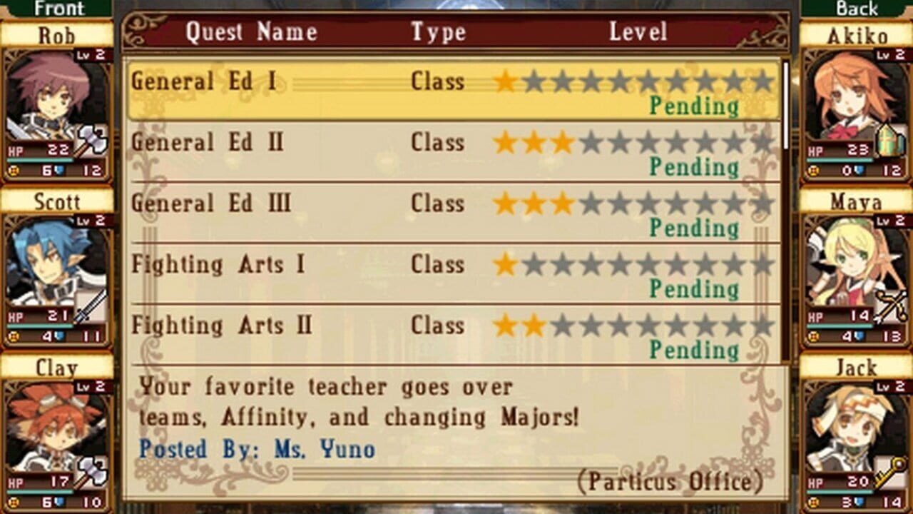 Screenshot for Class of Heroes
