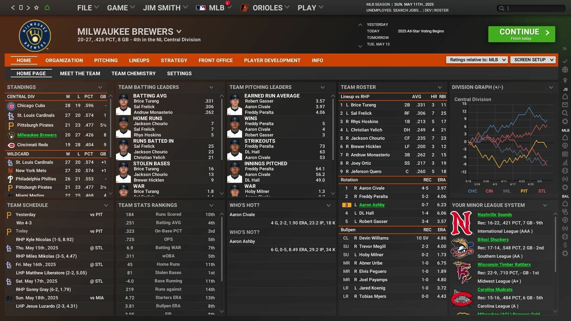 Screenshot for Out of the Park Baseball 26