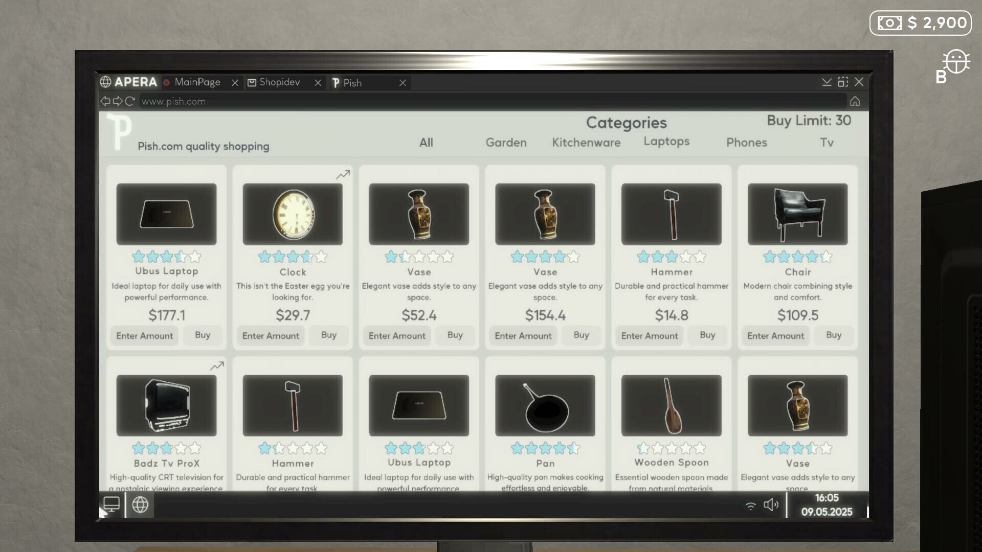 Screenshot for E-Commerce Simulator 2025
