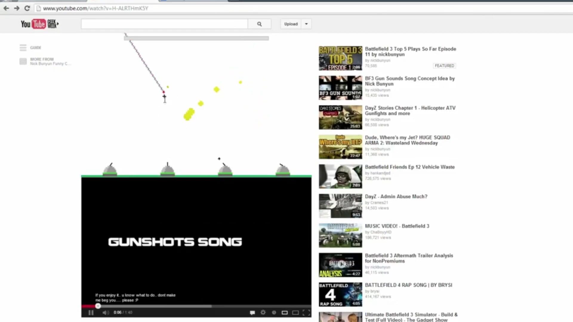 Screenshot for YouTube: Missile Command