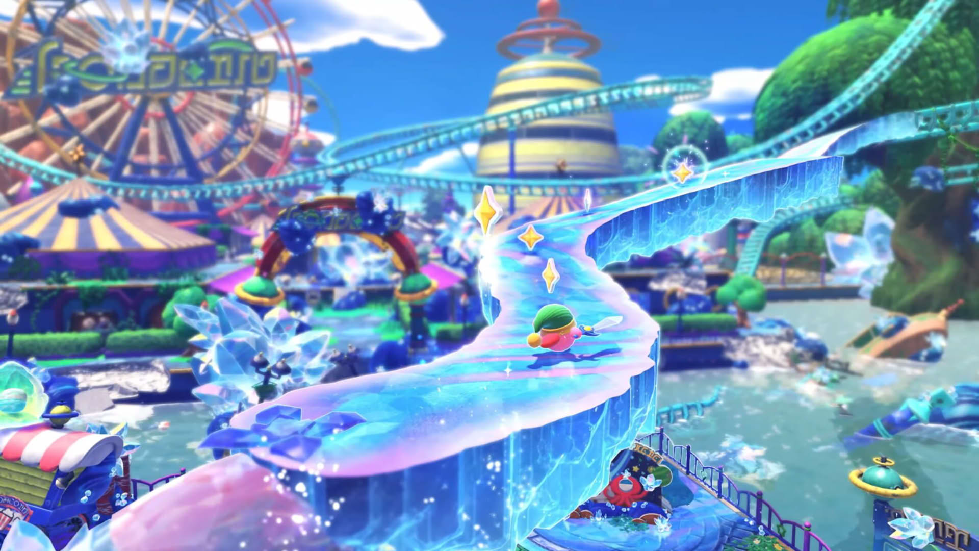 Screenshot for Kirby and the Forgotten Land: Nintendo Switch 2 Edition + Star-Crossed World
