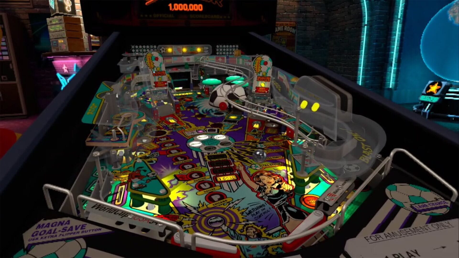 Screenshot for Pinball FX VR: Williams Pinball - World Cup Soccer