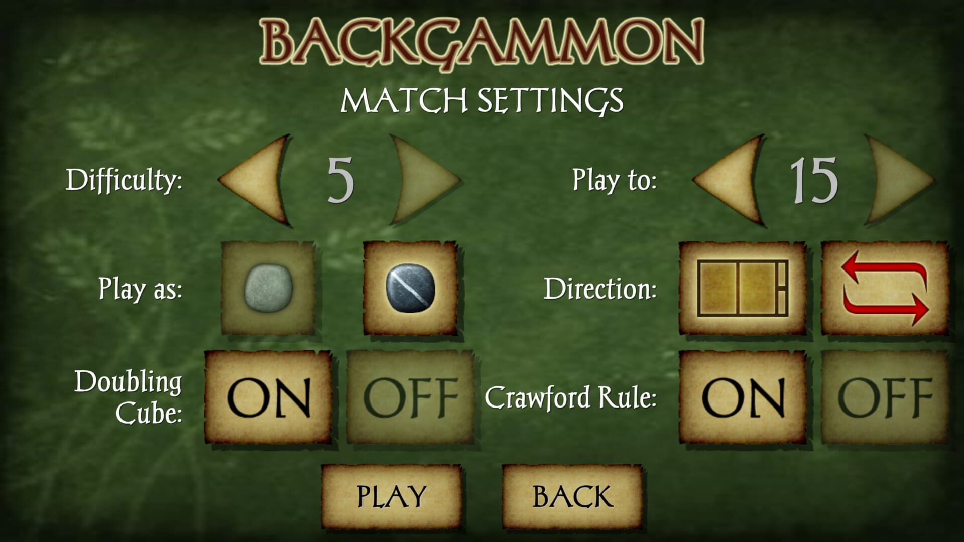 Screenshot for Backgammon