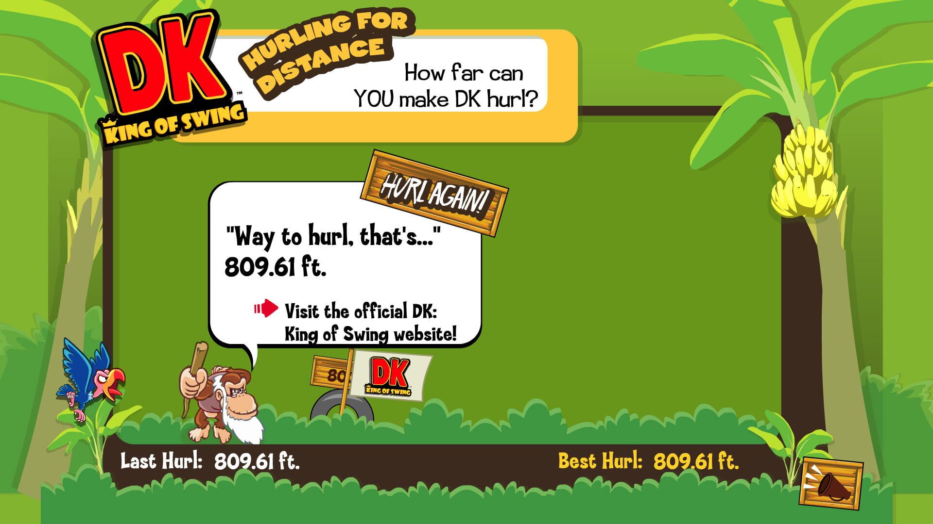 Screenshot for DK: King of Swing - Hurling for Distance