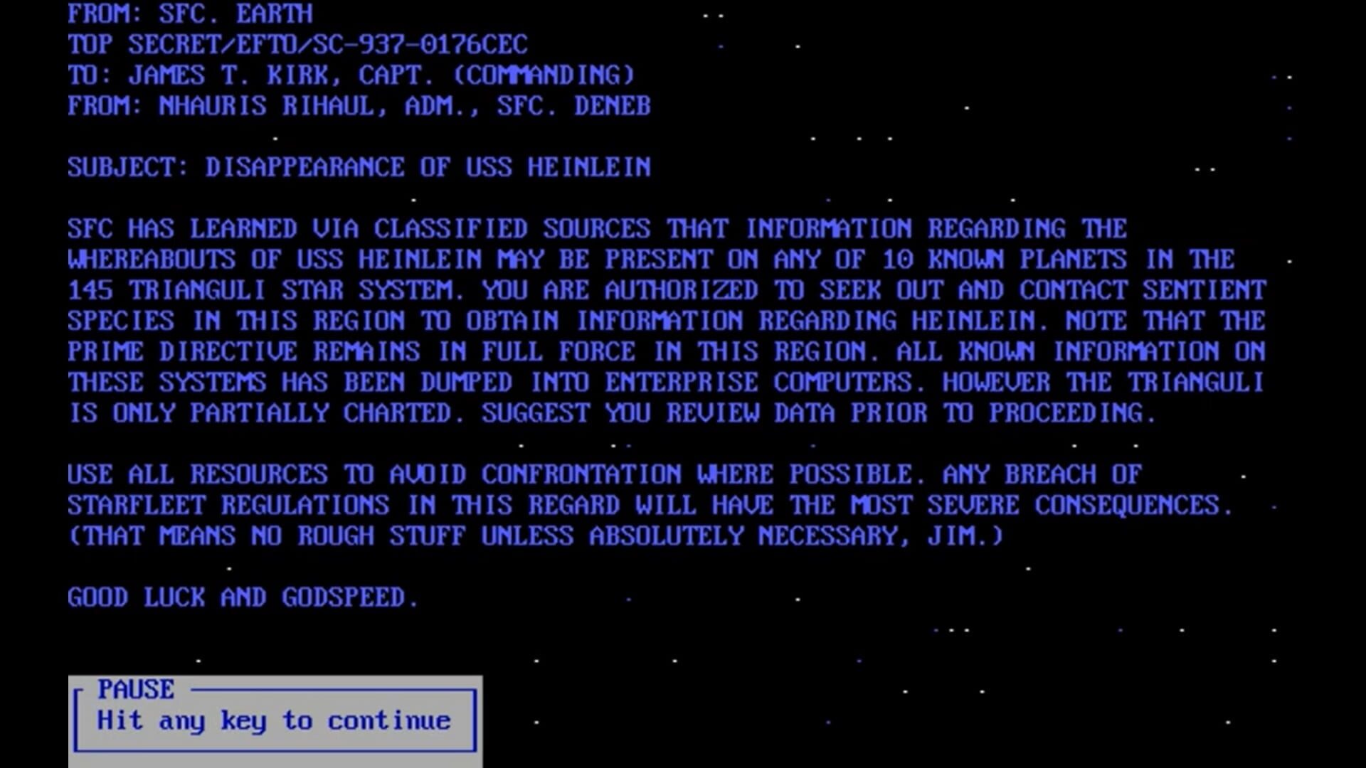 Screenshot for Star Trek: The Kobayashi Alternative