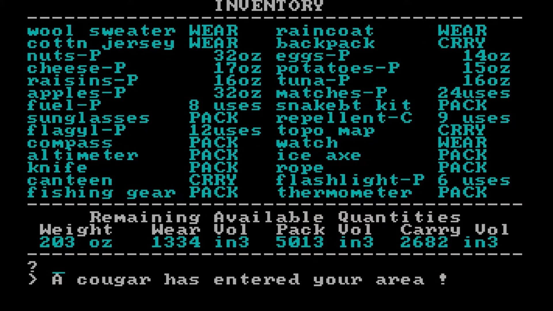 Screenshot for Wilderness: A Survival Adventure