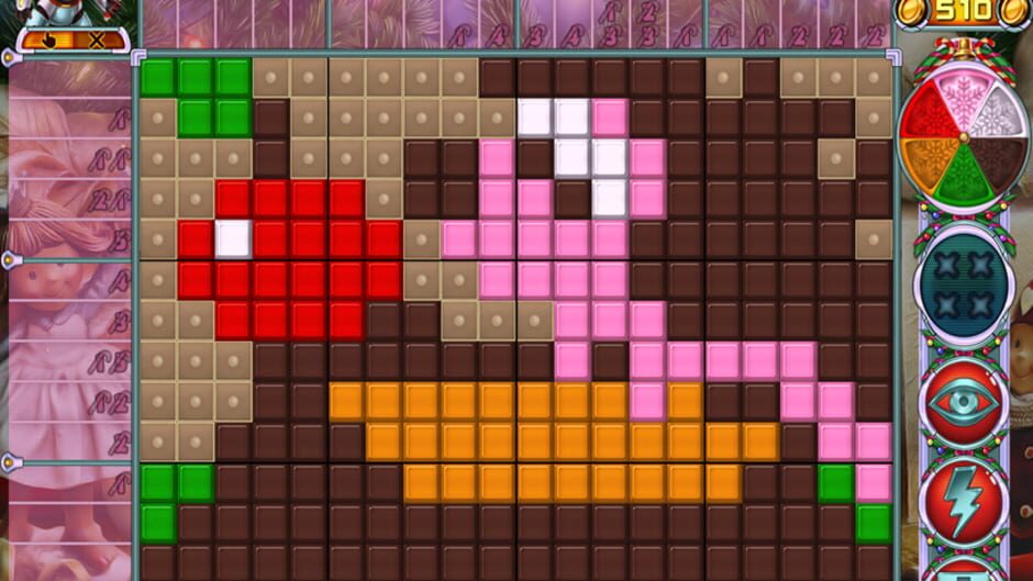 Screenshot for Rainbow Mosaics 10: Christmas Helper