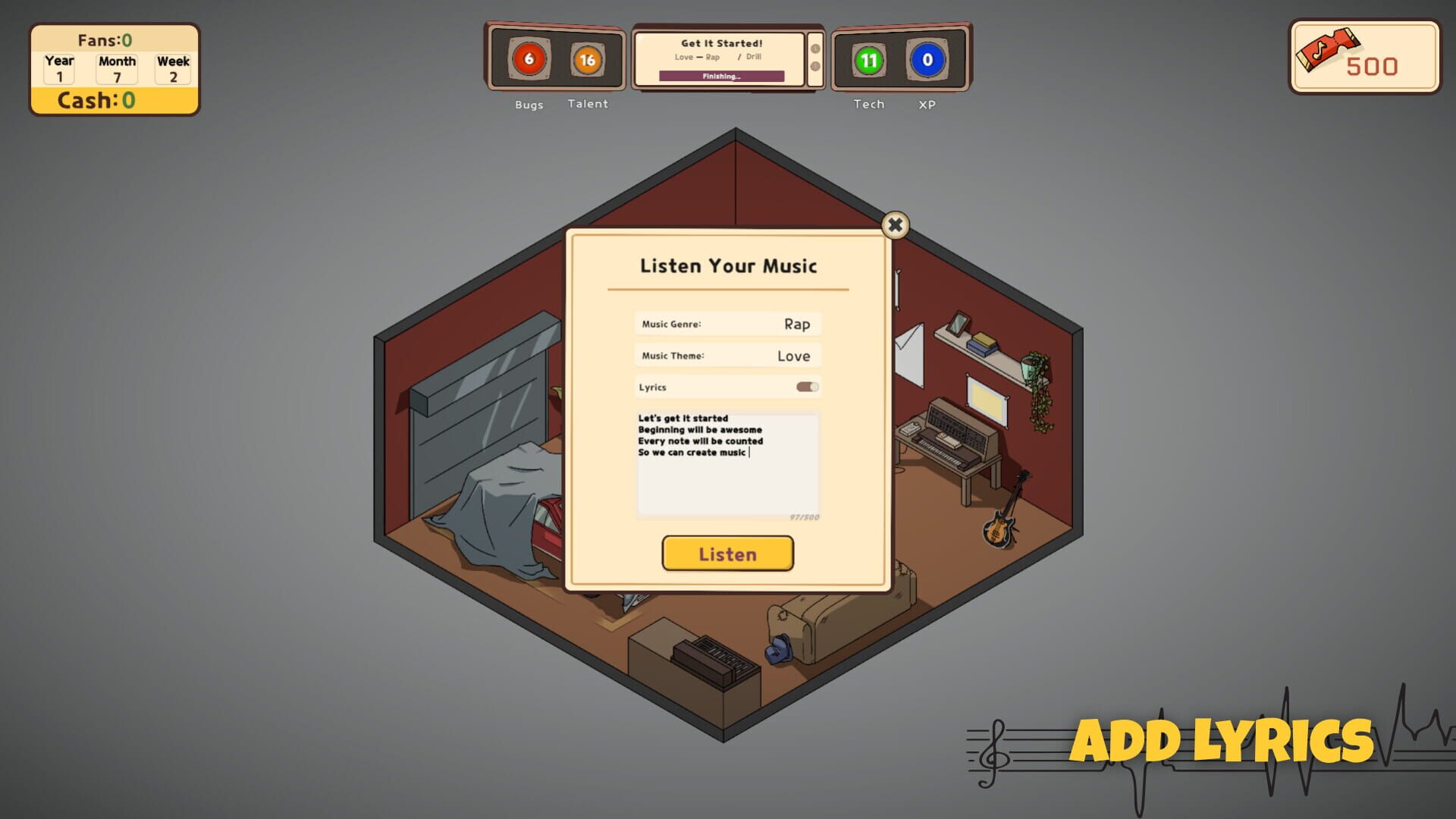 Screenshot for Music Producer Tycoon