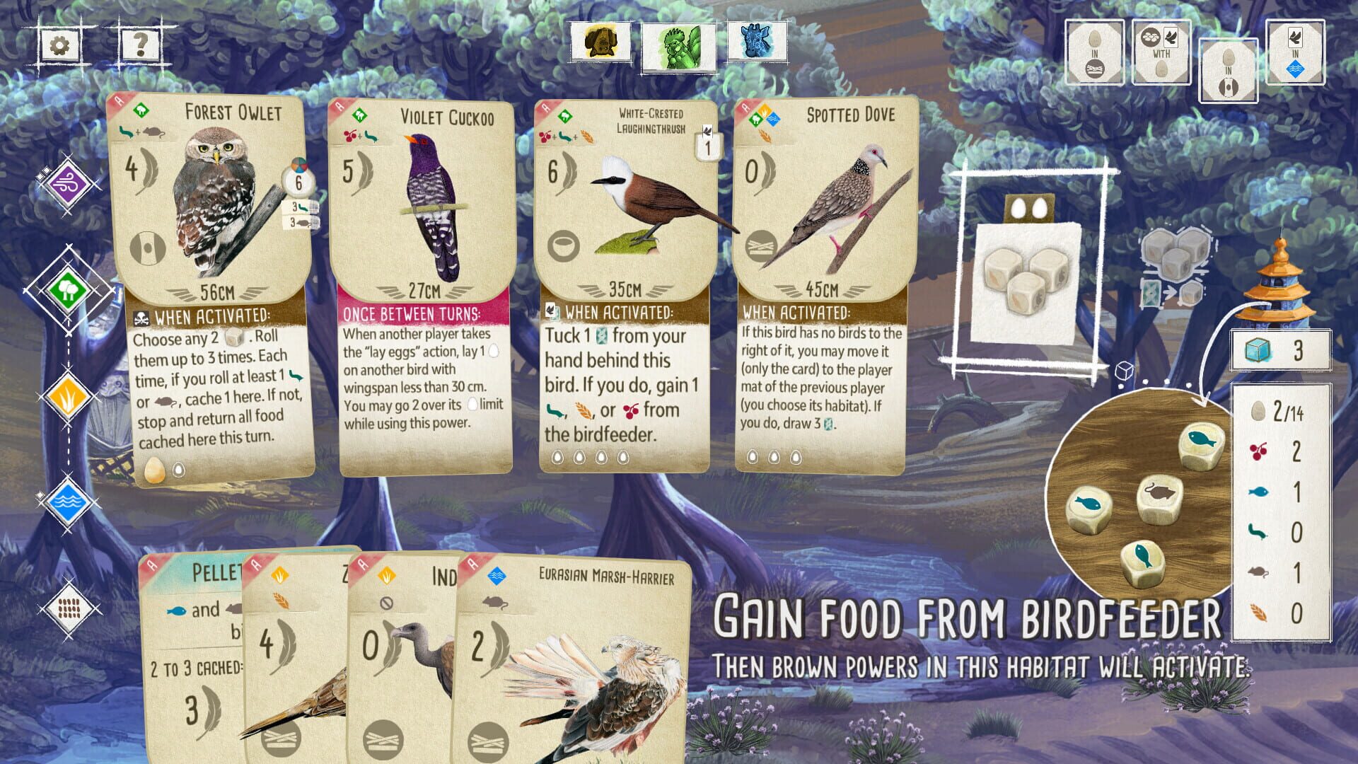 Screenshot for Wingspan: Asia Expansion