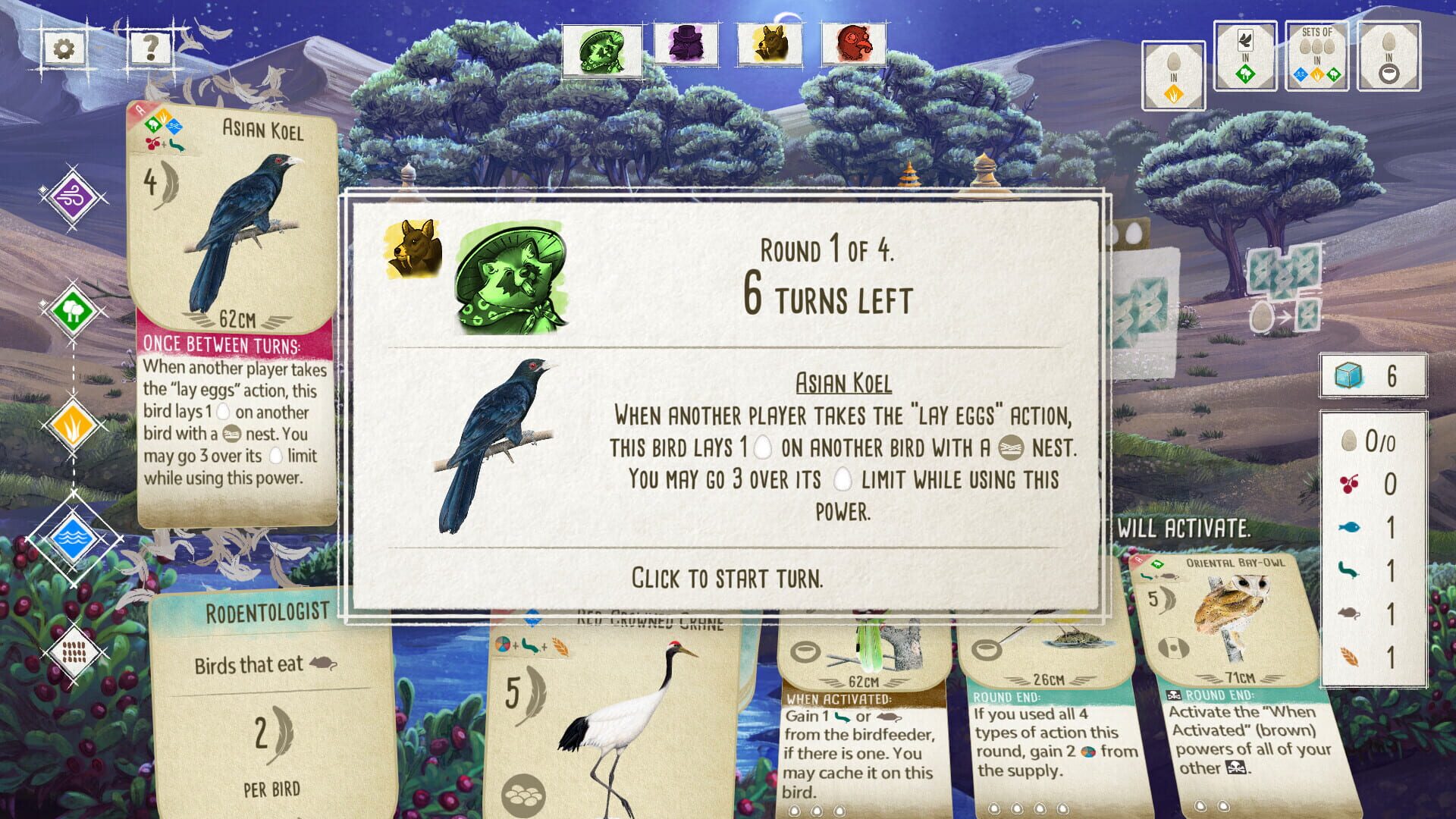 Screenshot for Wingspan: Asia Expansion