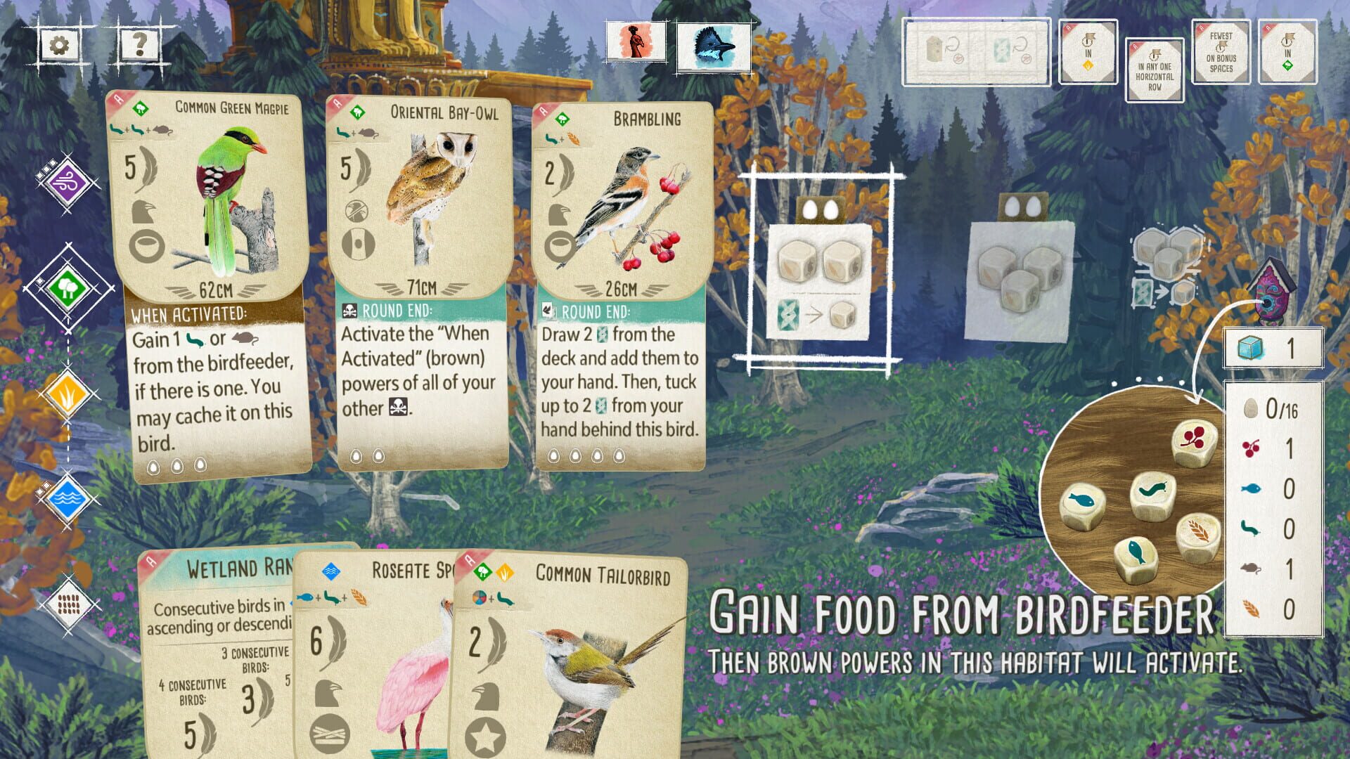 Screenshot for Wingspan: Asia Expansion