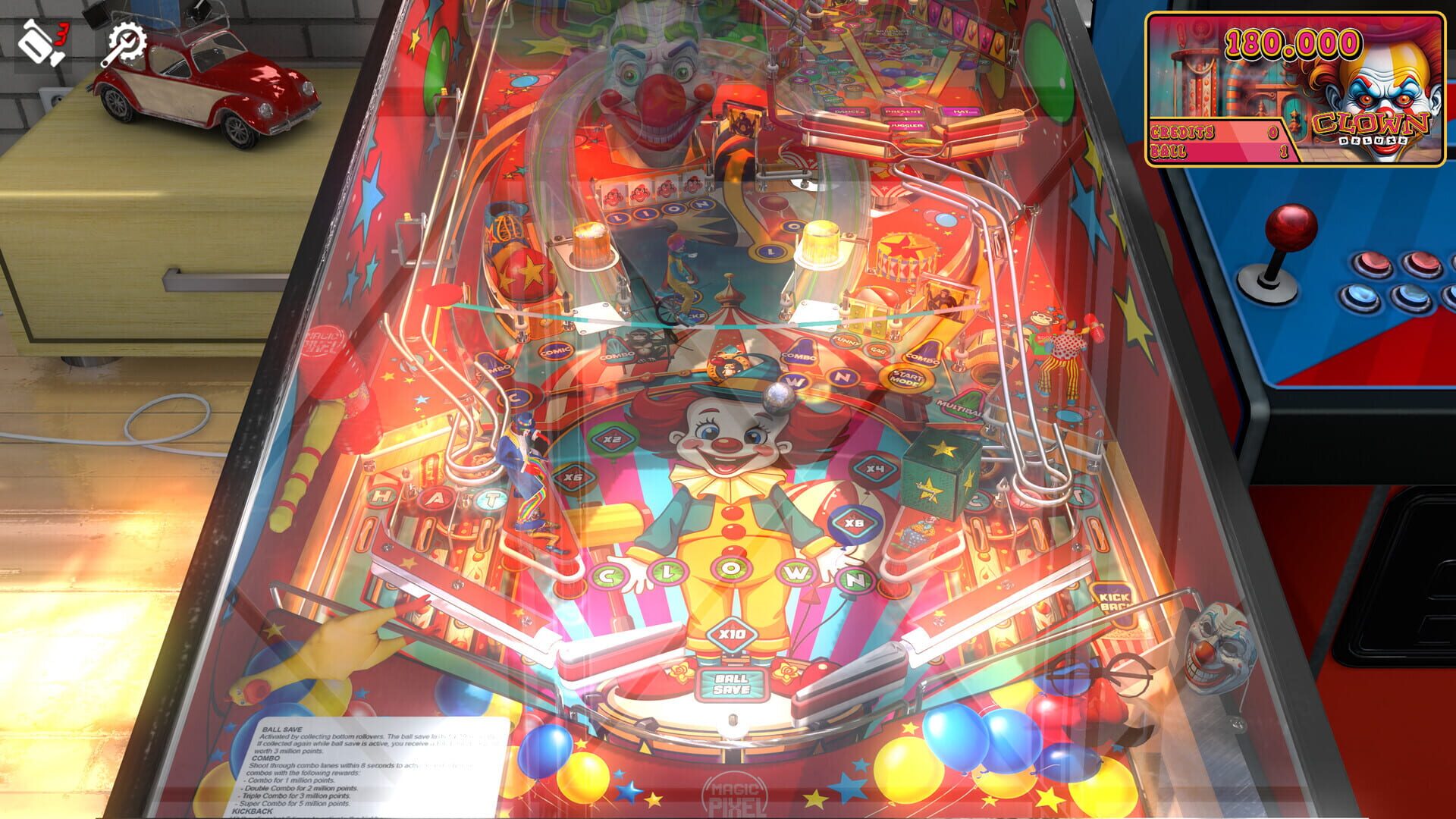Screenshot for Zaccaria Pinball: Clown Deluxe Pinball Table