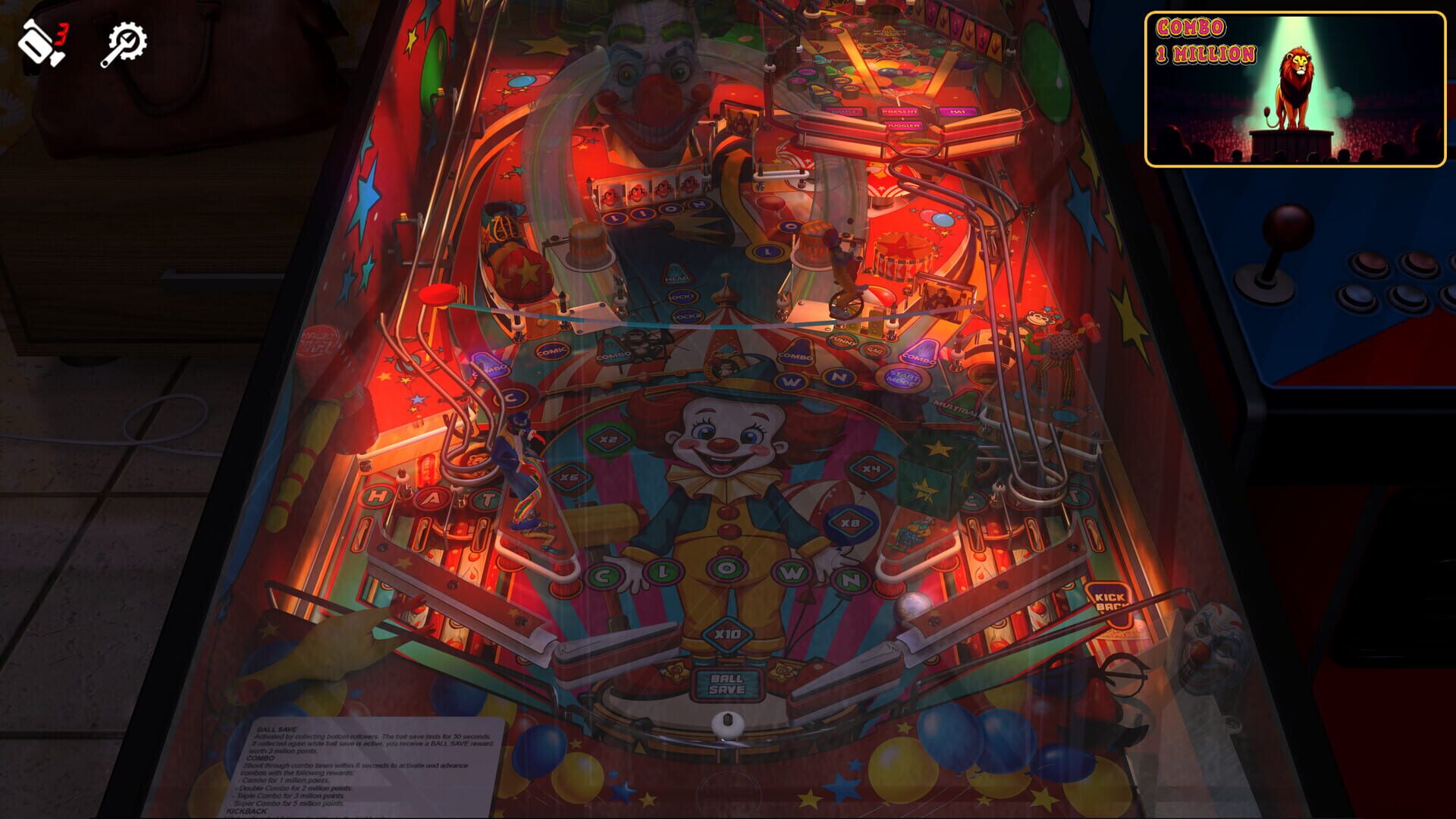 Screenshot for Zaccaria Pinball: Clown Deluxe Pinball Table