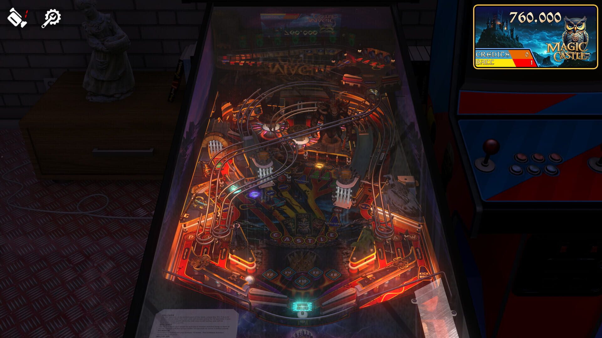 Screenshot for Zaccaria Pinball: Magic Castle Deluxe Pinball Table