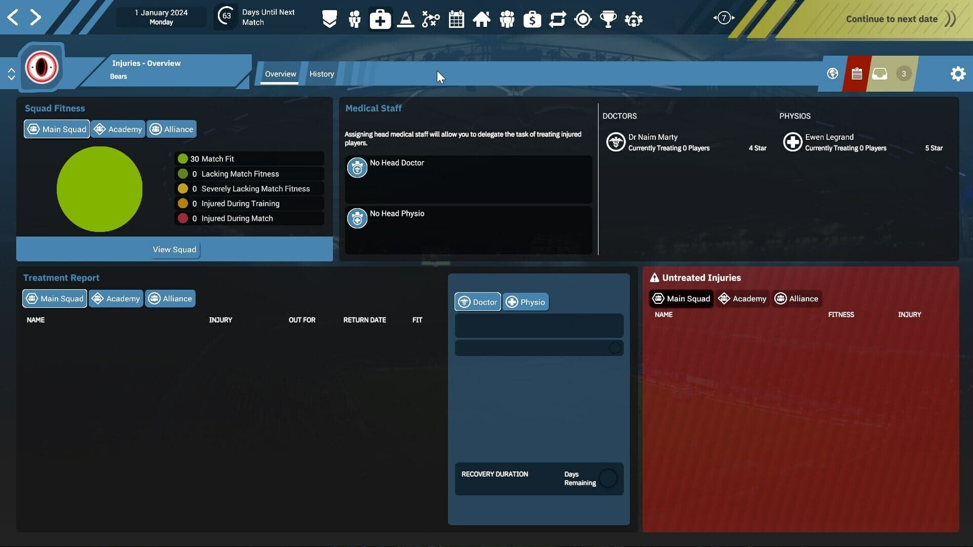 Screenshot for Rugby League Team Manager 4