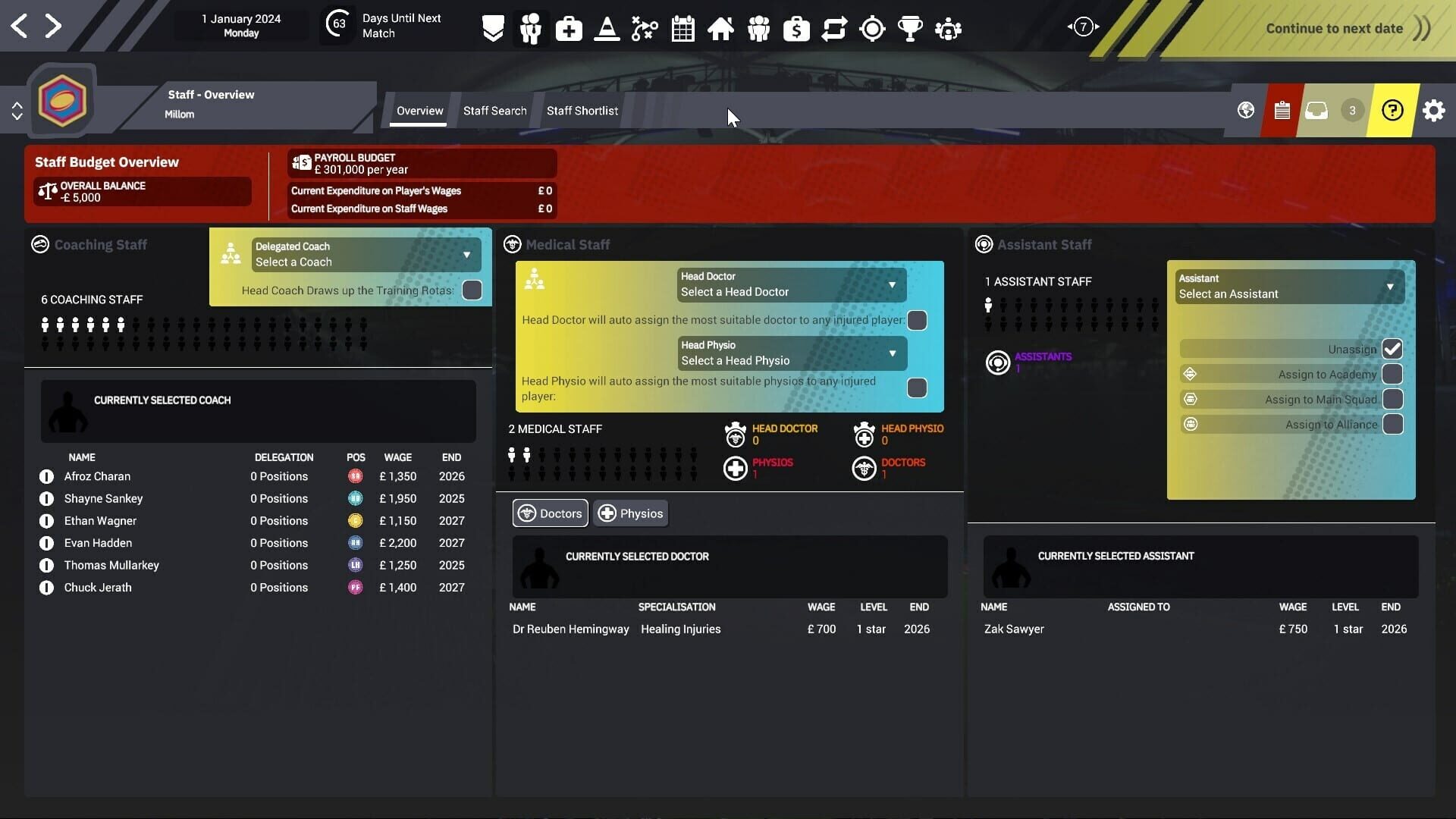 Screenshot for Rugby League Team Manager 4