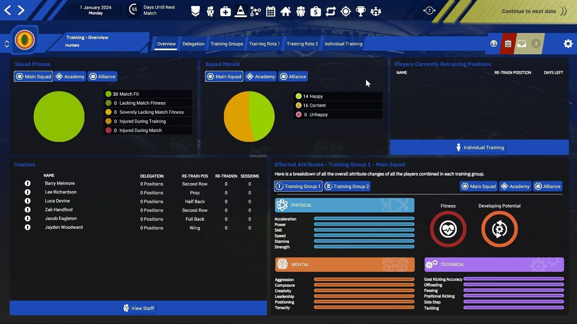 Screenshot for Rugby League Team Manager 4