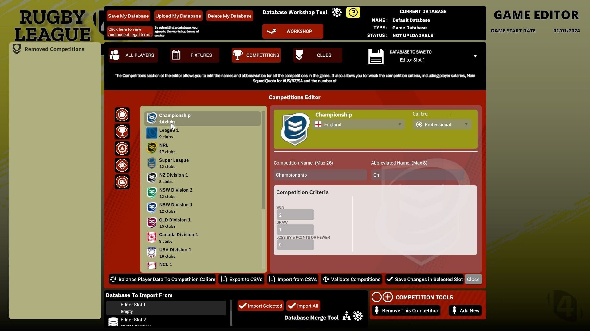 Screenshot for Rugby League Team Manager 4