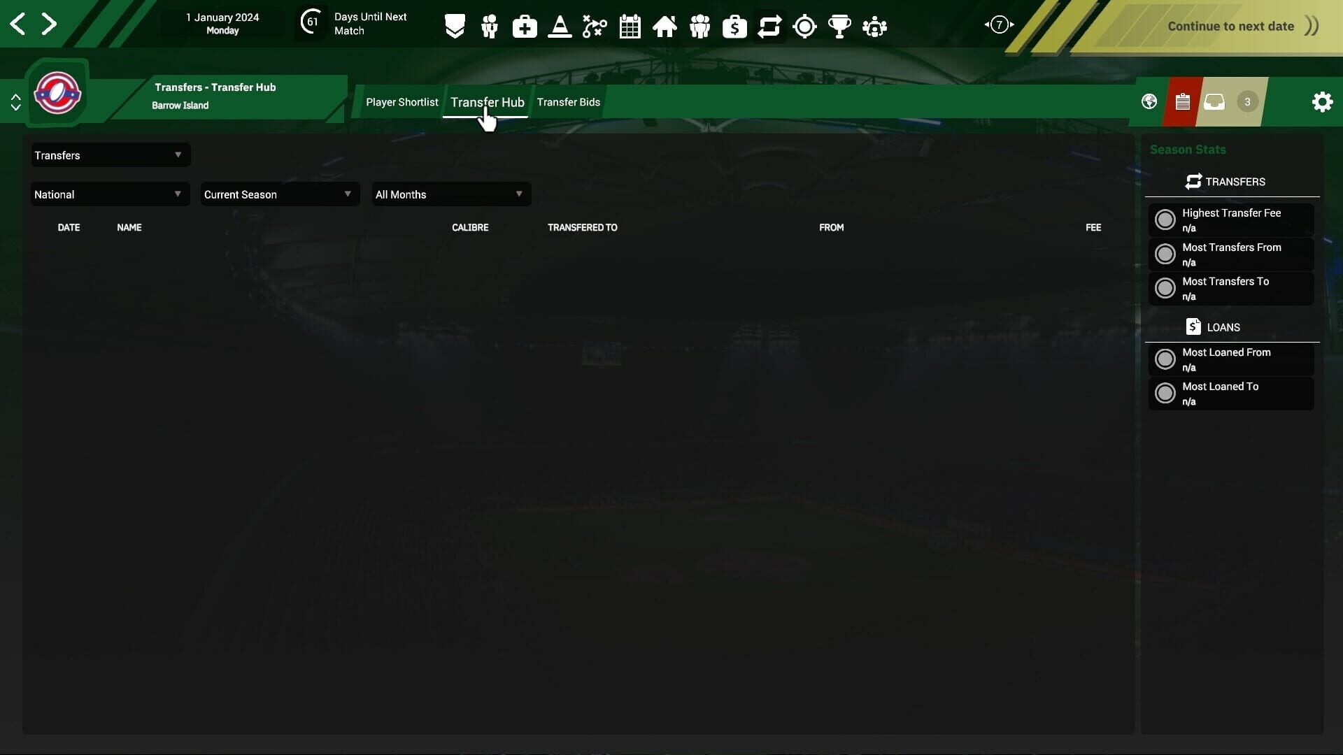 Screenshot for Rugby League Team Manager 4
