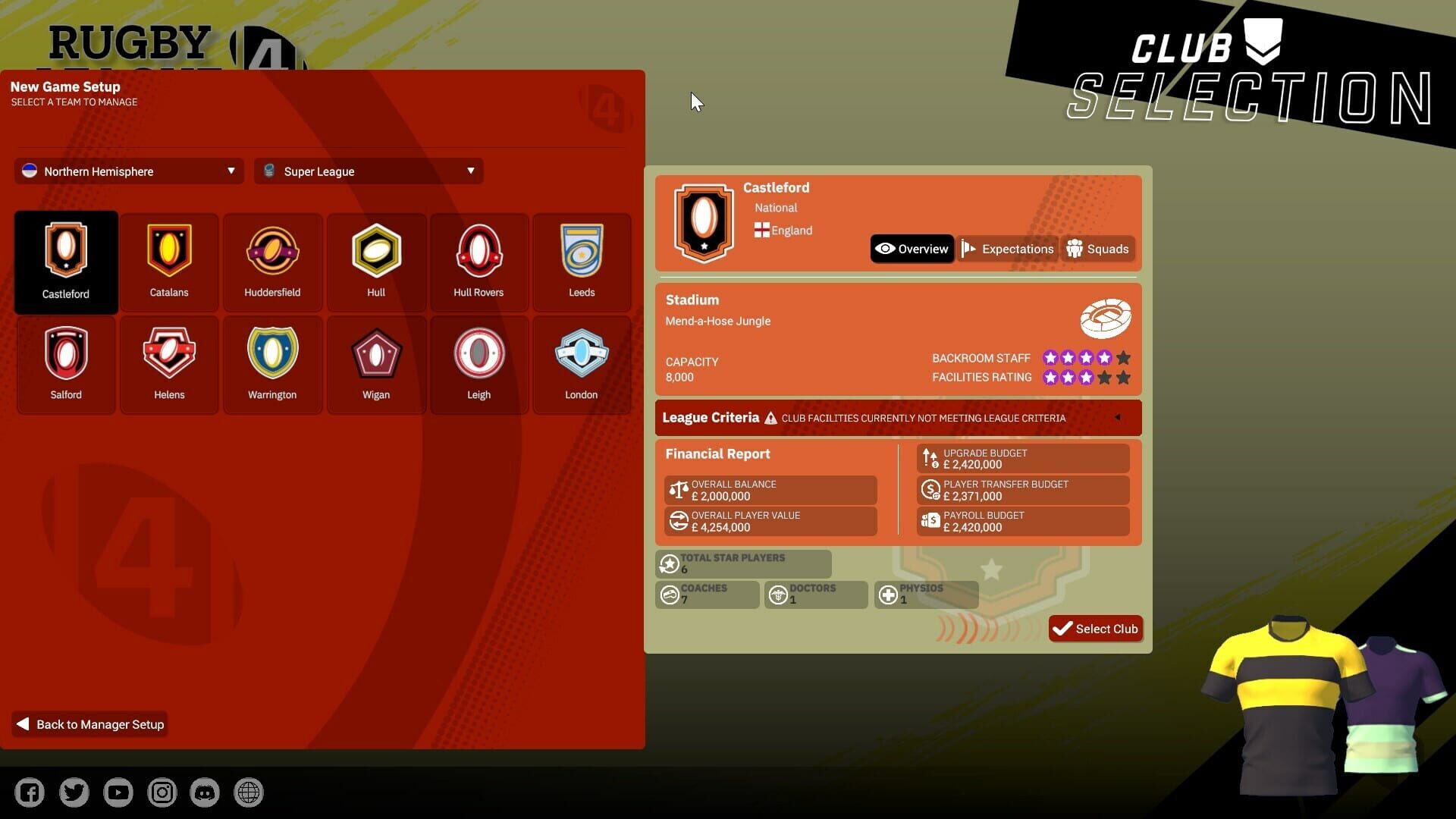 Screenshot for Rugby League Team Manager 4