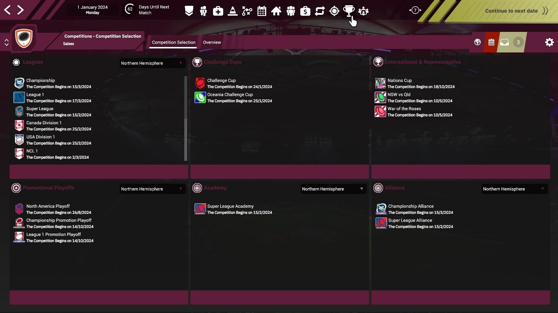 Screenshot for Rugby League Team Manager 4