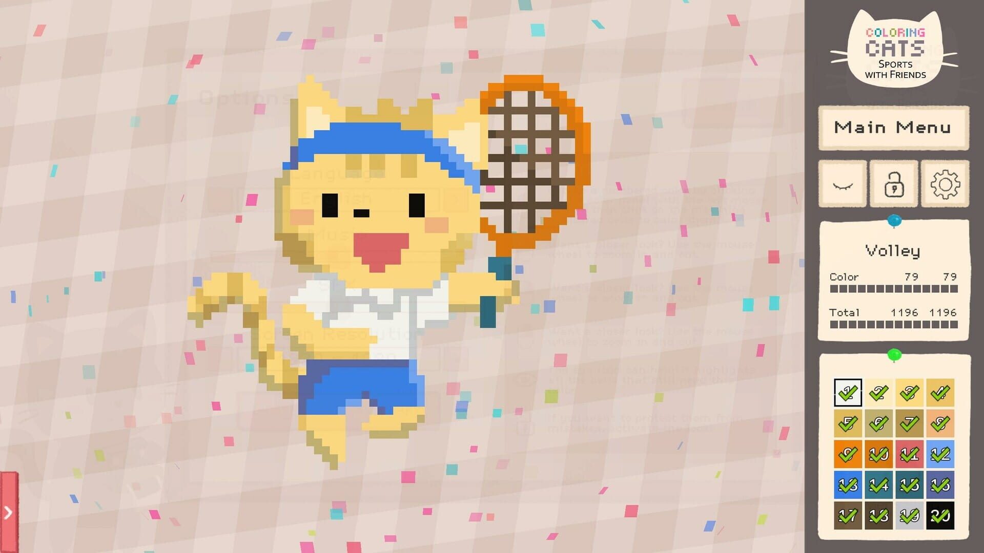 Screenshot for Coloring Cats: Sports With Friends