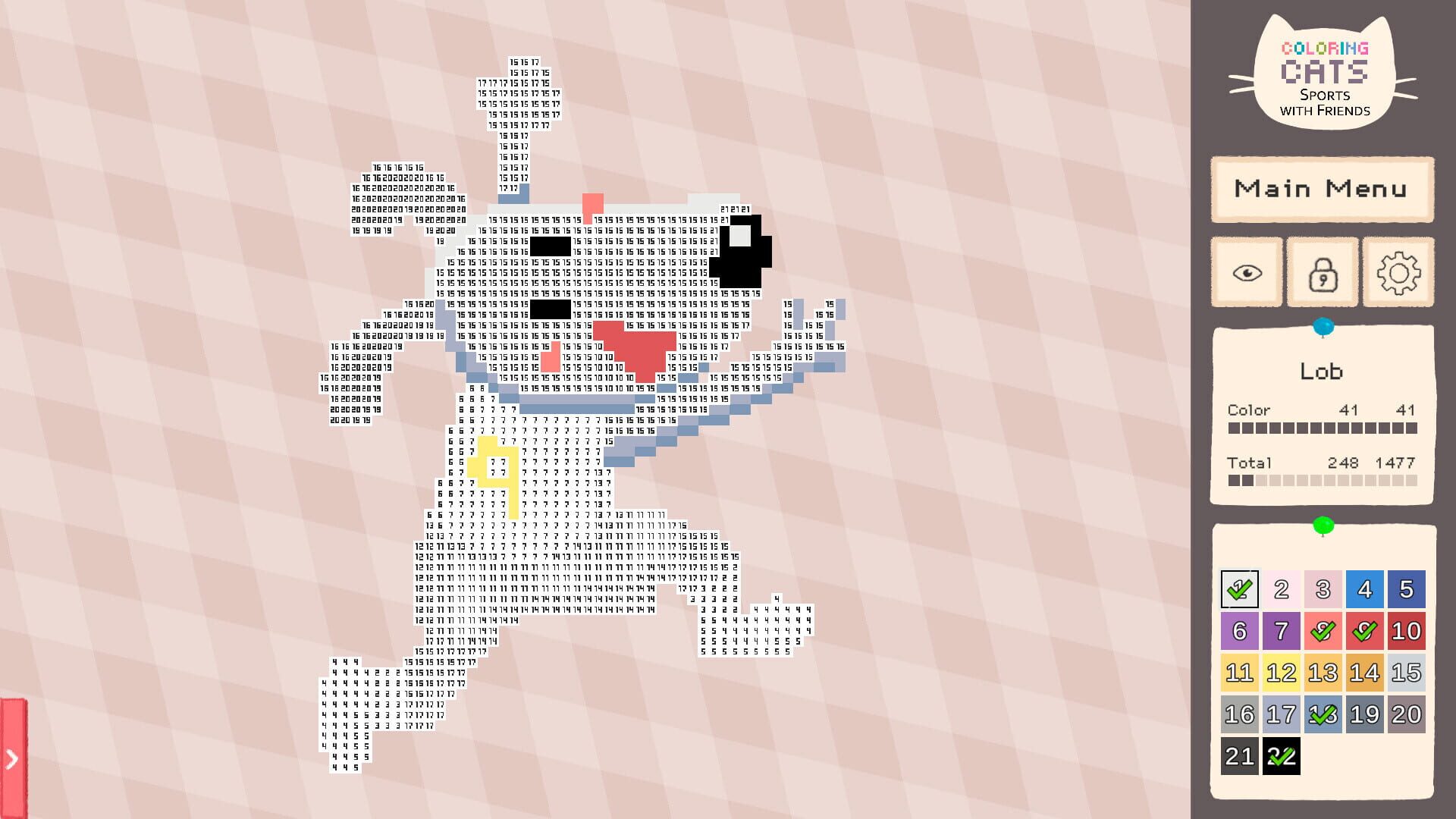 Screenshot for Coloring Cats: Sports With Friends