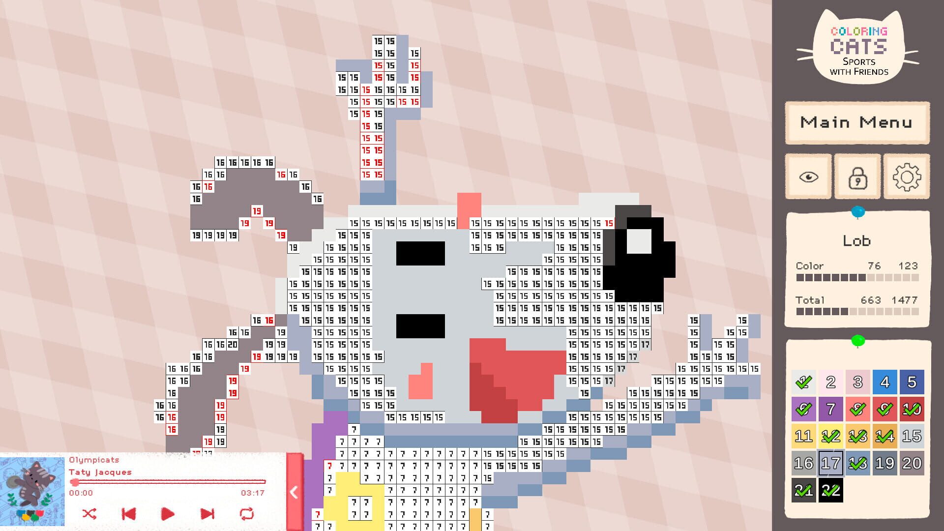 Screenshot for Coloring Cats: Sports With Friends