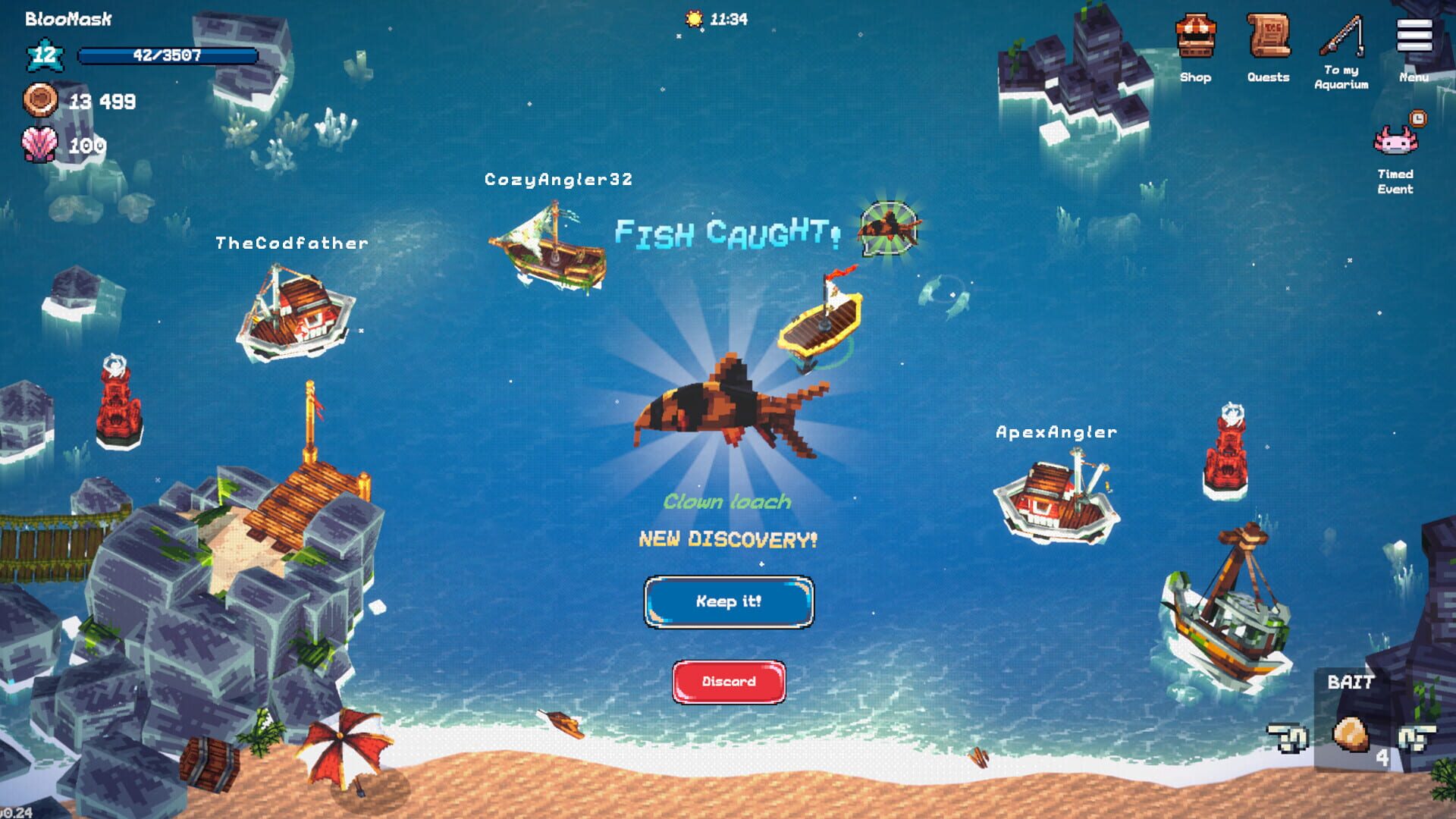 Screenshot for Tiny Aquarium: Social Fishkeeping