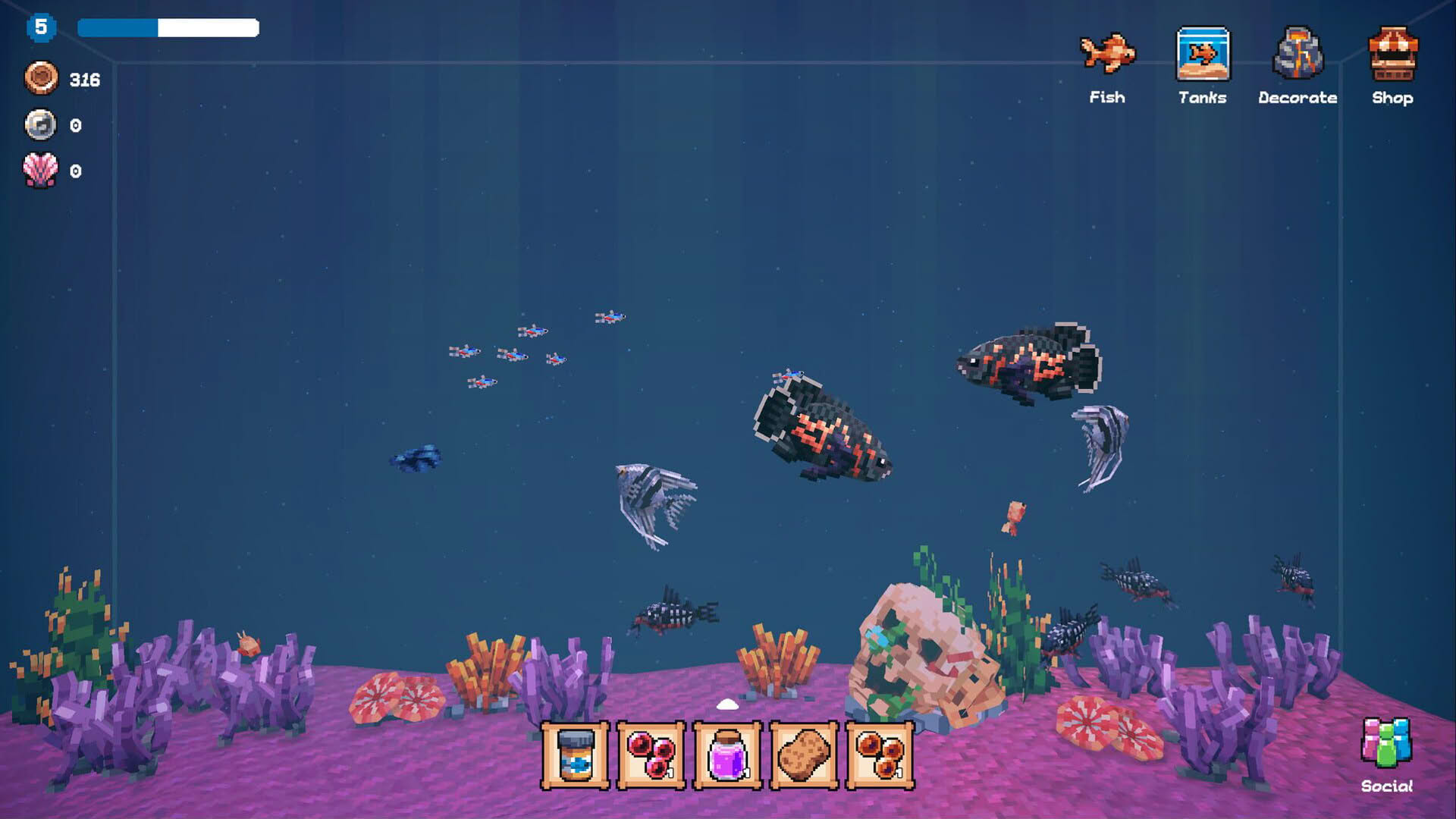 Screenshot for Tiny Aquarium: Social Fishkeeping