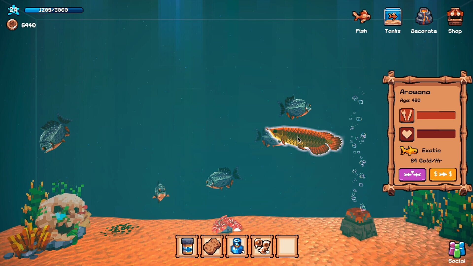 Screenshot for Tiny Aquarium: Social Fishkeeping