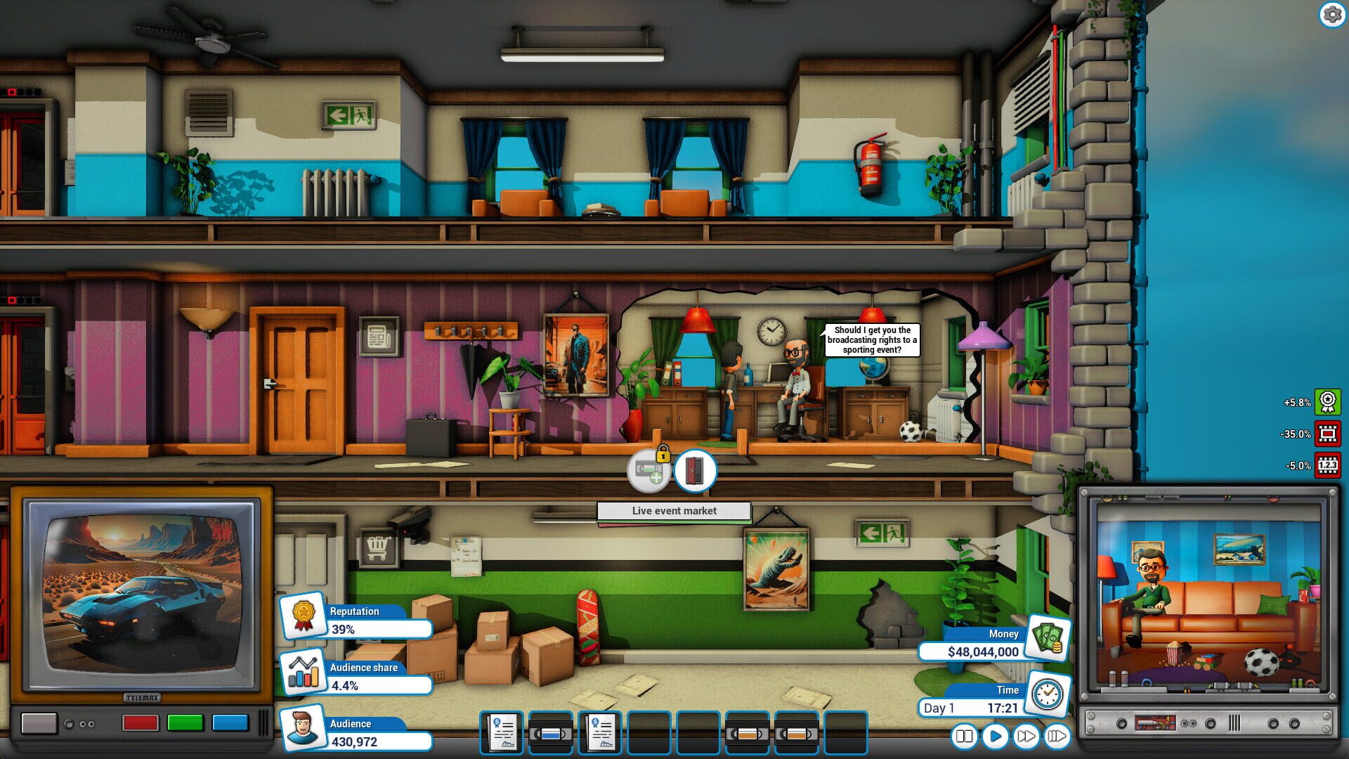 Screenshot for Mad Television Tycoon