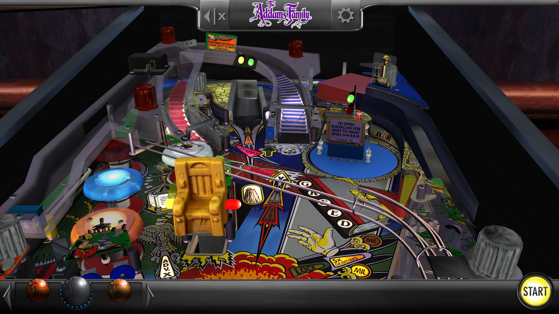 Screenshot for Pinball Arcade: The Addams Family