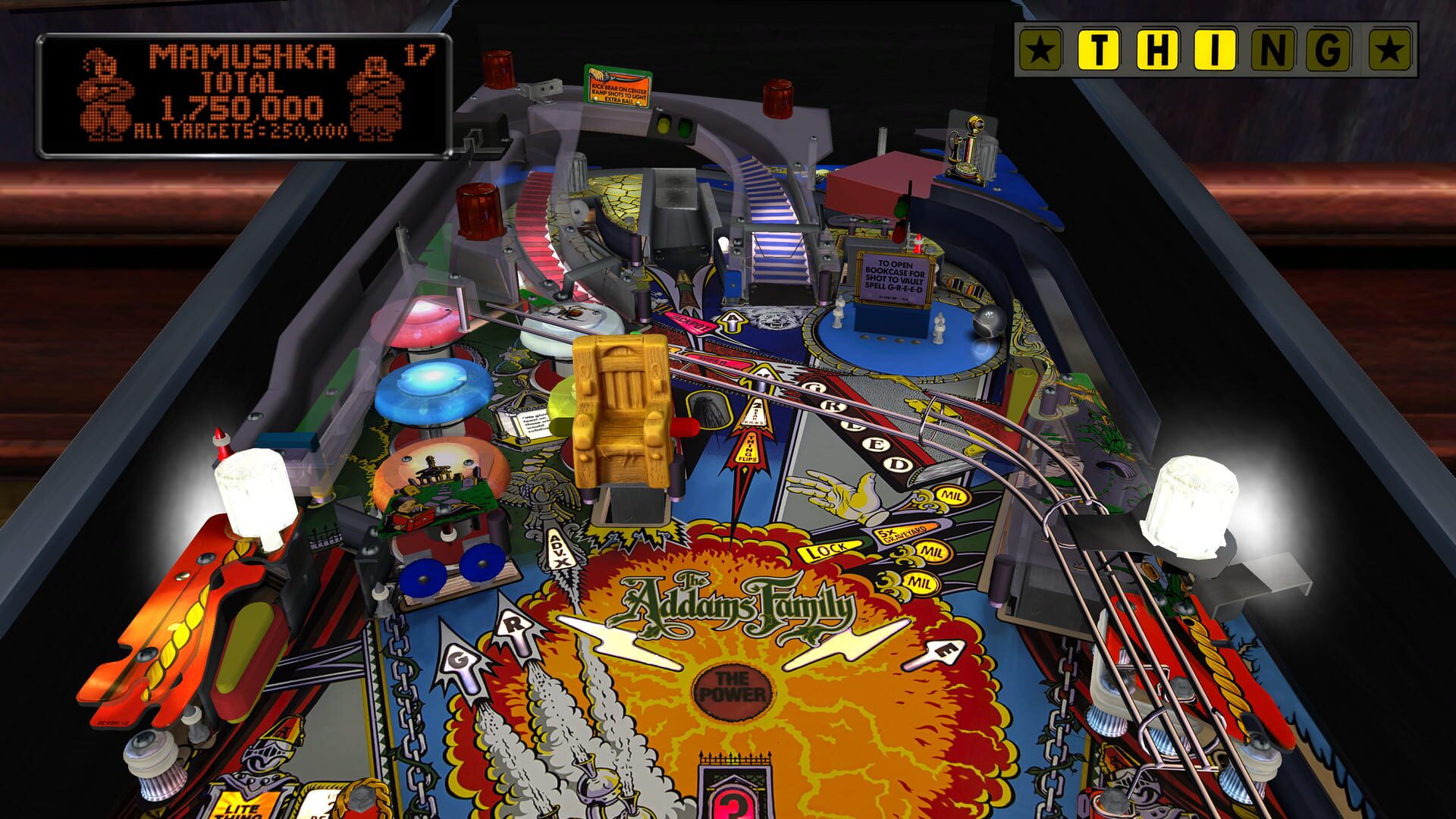 Screenshot for Pinball Arcade: The Addams Family