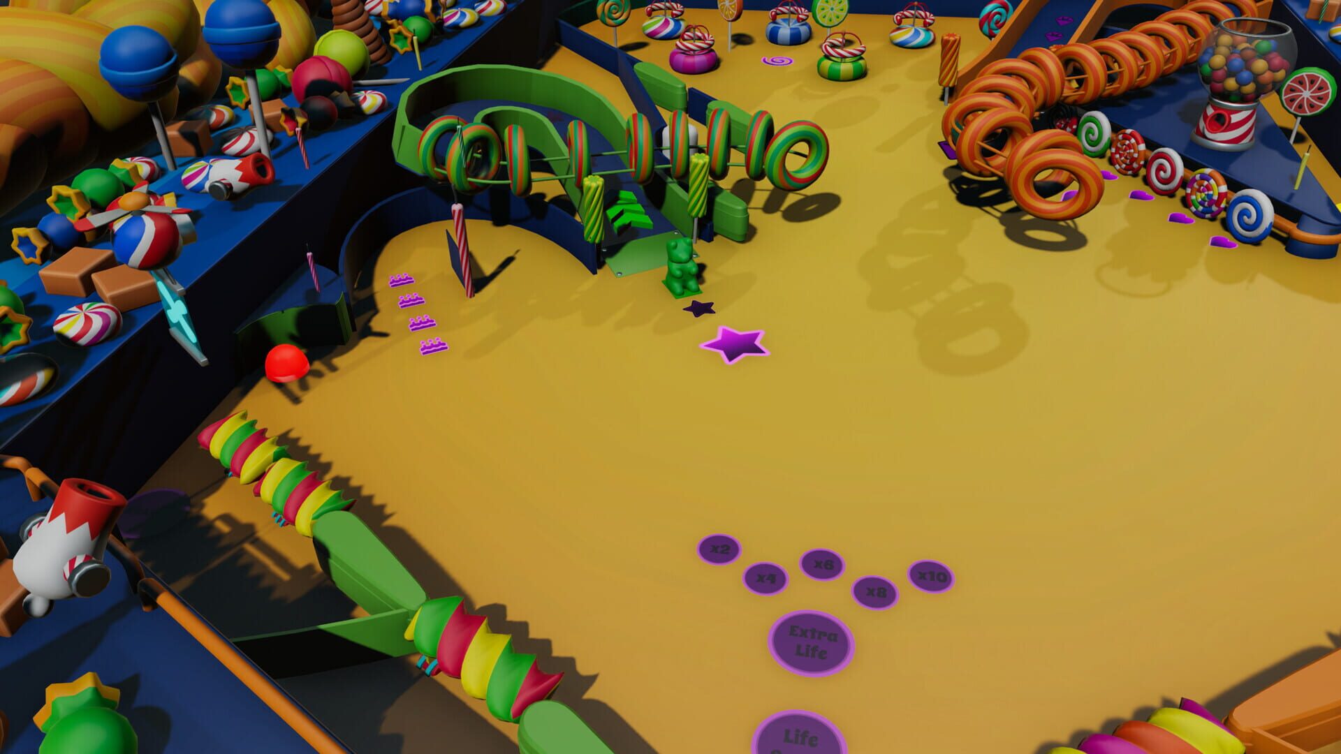 Screenshot for Roxy Raccoon's Pinball Panic: Candycopia