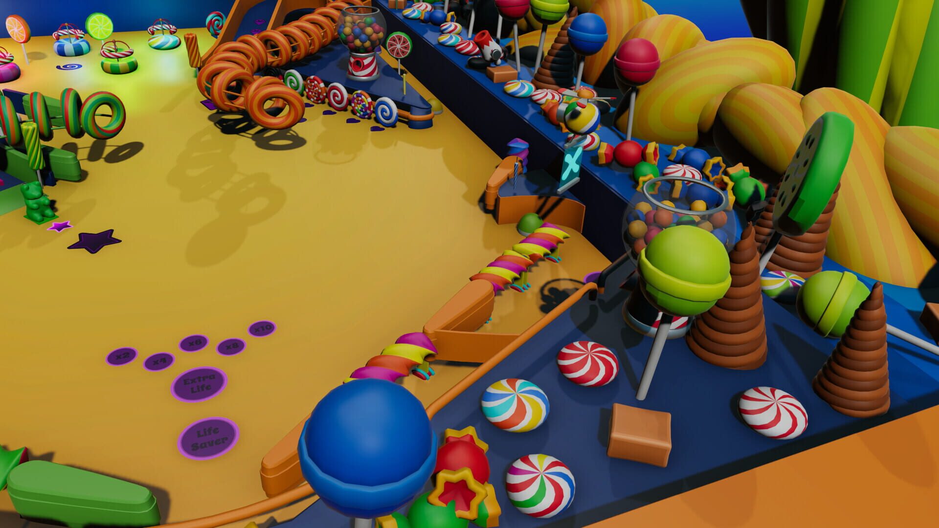 Screenshot for Roxy Raccoon's Pinball Panic: Candycopia