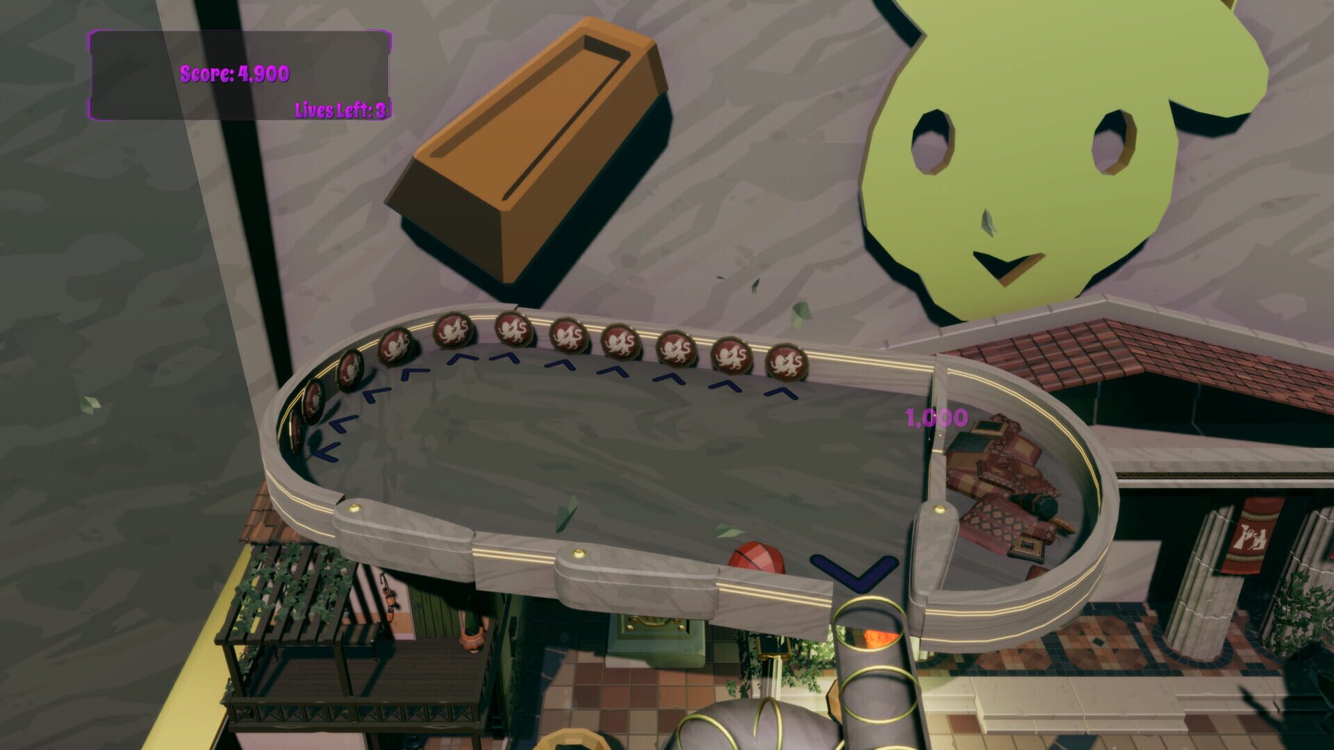 Screenshot for Roxy Raccoon's Pinball Panic: Roman Renaissance