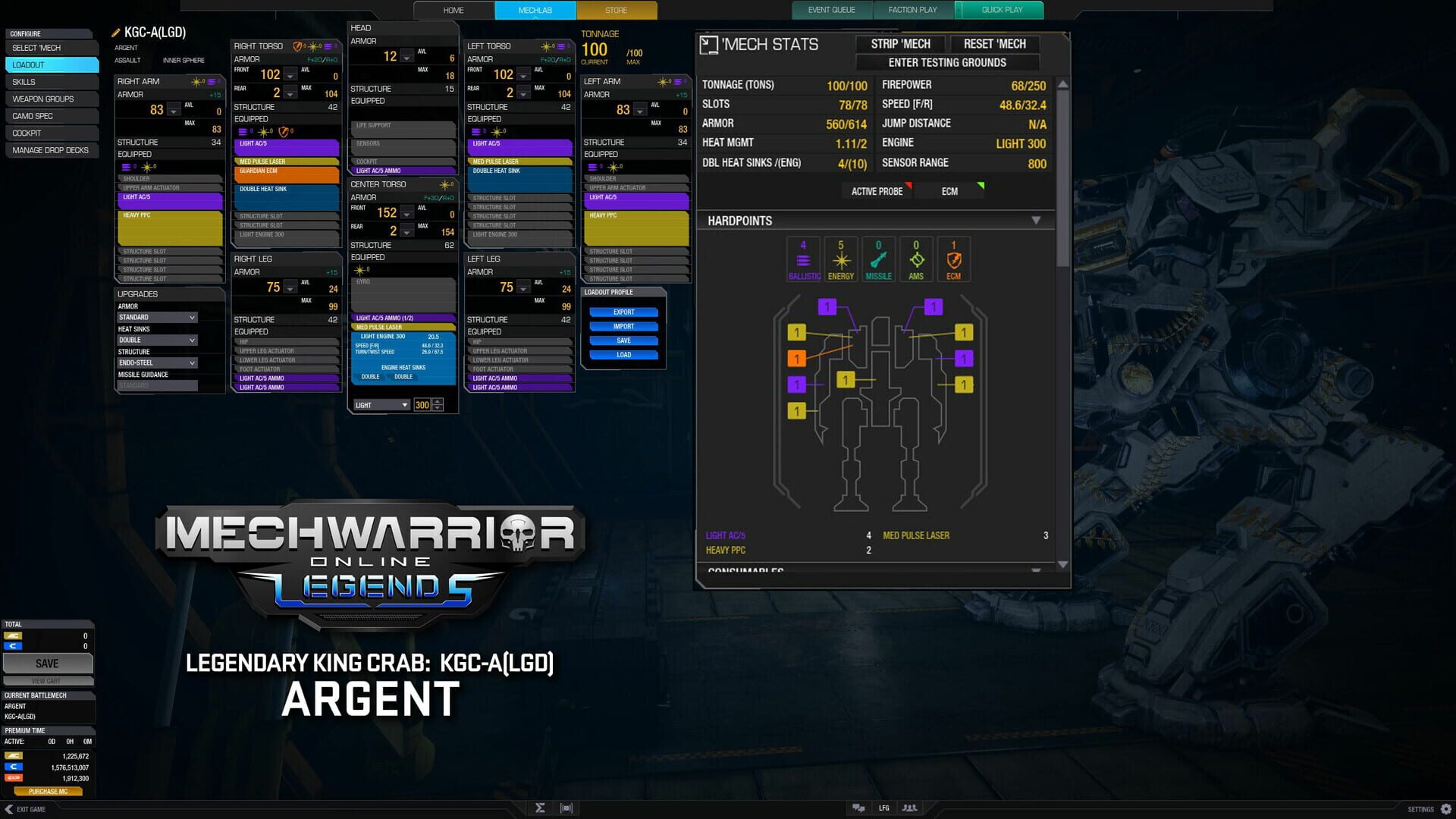 Screenshot for MechWarrior Online: Argent Legendary Mech Pack