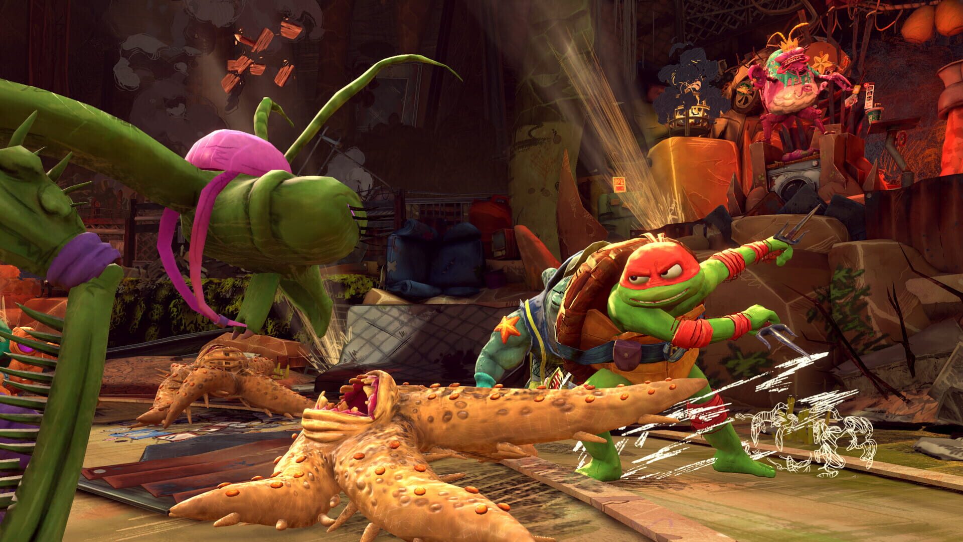 Screenshot for Teenage Mutant Ninja Turtles: Mutants Unleashed - Fresh Meat Mission Pack