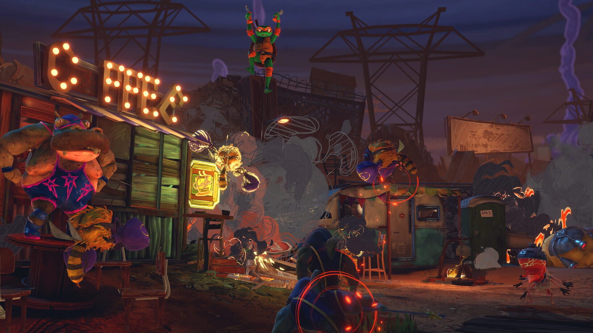 Screenshot for Teenage Mutant Ninja Turtles: Mutants Unleashed - Fresh Meat Mission Pack