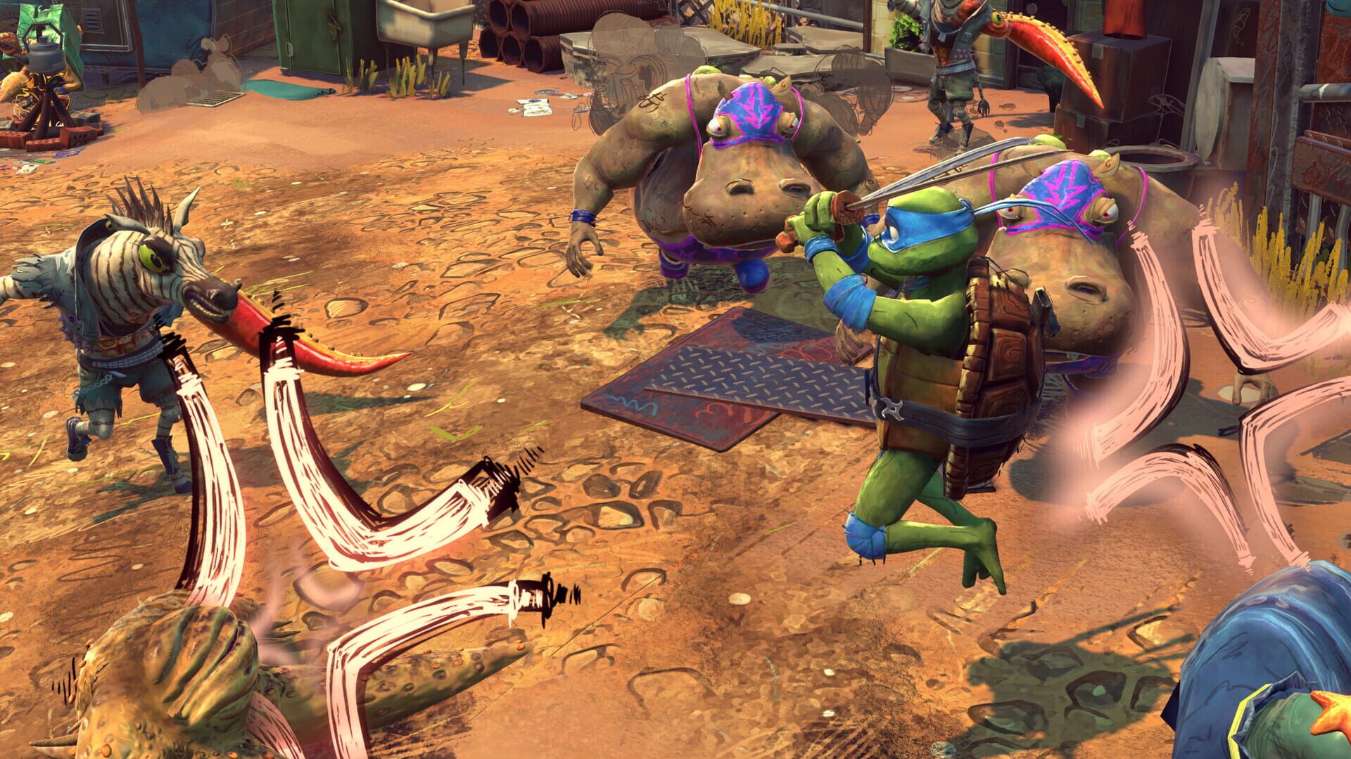 Screenshot for Teenage Mutant Ninja Turtles: Mutants Unleashed - Fresh Meat Mission Pack