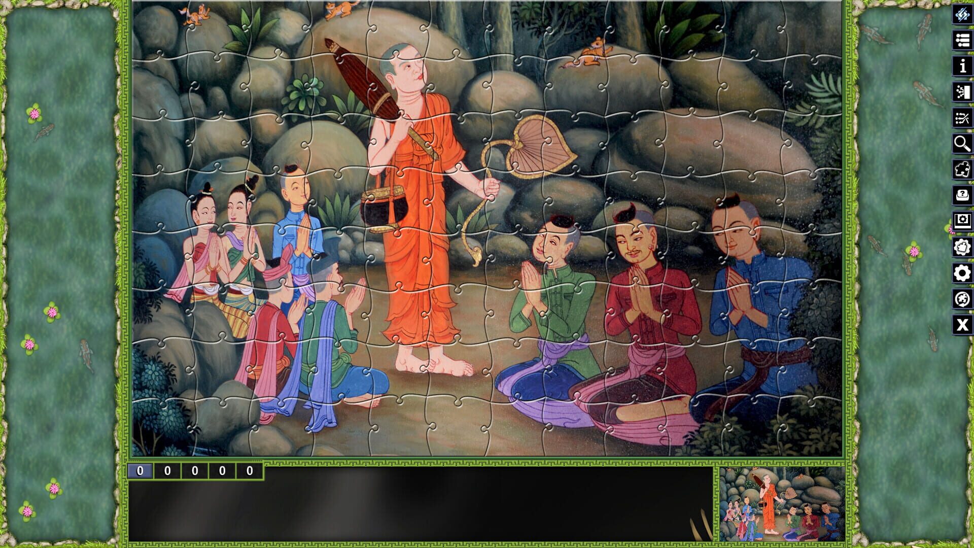 Screenshot for Pixel Puzzles: Illustrations & Anime - Jigsaw Pack: Thai Paintings