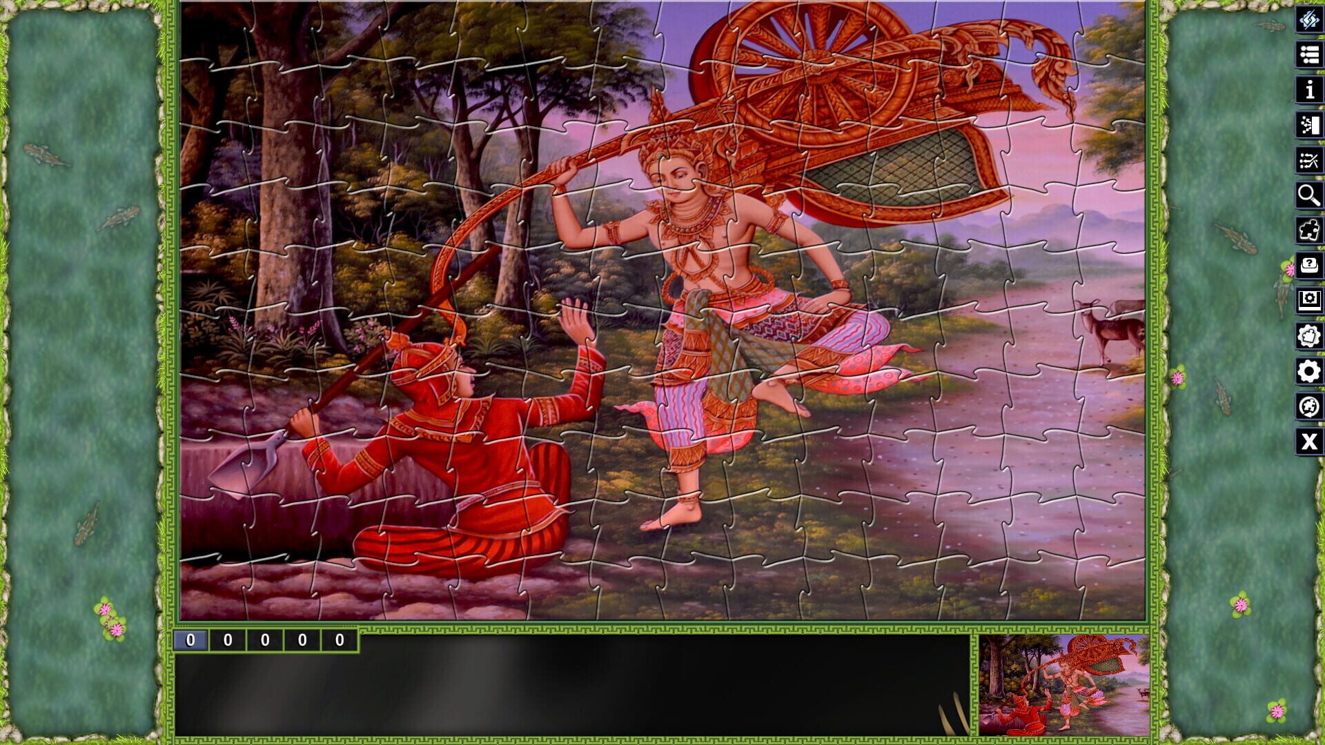 Screenshot for Pixel Puzzles: Illustrations & Anime - Jigsaw Pack: Thai Paintings